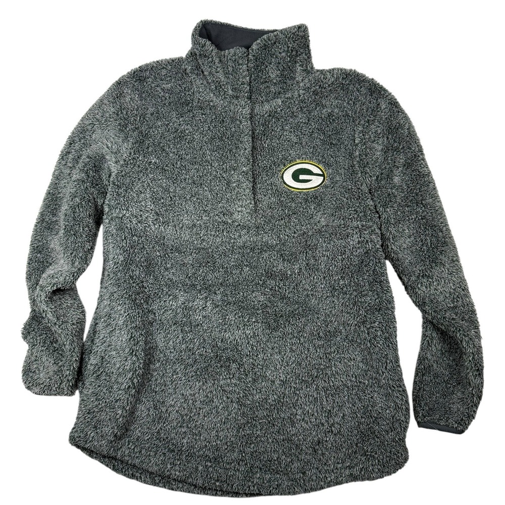 Green Bay Packers 1/4 Button Fleece Sweatshirt Small Sleepwear NFL Team Apparel
